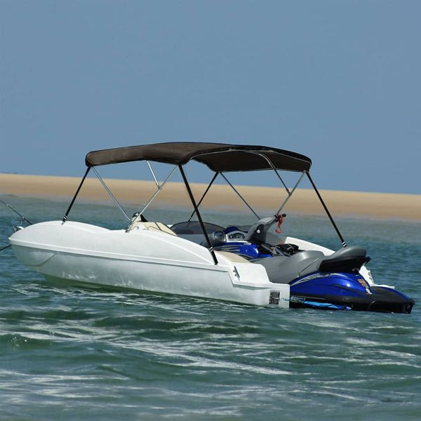 vidaXL 3-Bow Bimini-Top Schwarz 182x184x136 cm, 94804, 8721012409309