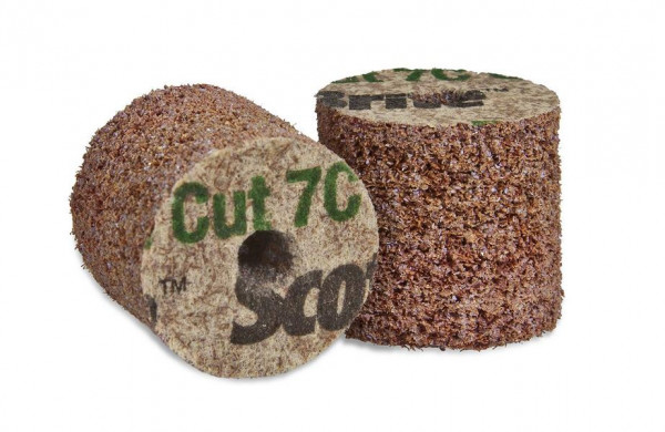 3M Scotch-Brite Kompaktscheibe RC-UW, 25,4 mm, 25,4 mm, 4,76 mm, Härte 7, C, coarse+, VE: 50 Scheiben, 7000046284