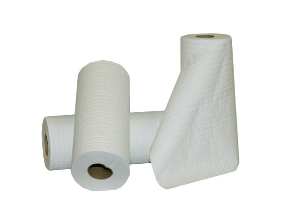 ELOS Putzpapier - ROLL - Rolle, weiß, 24,5 x 28 cm, 130 Blatt, VE: 16 Stück, 835109