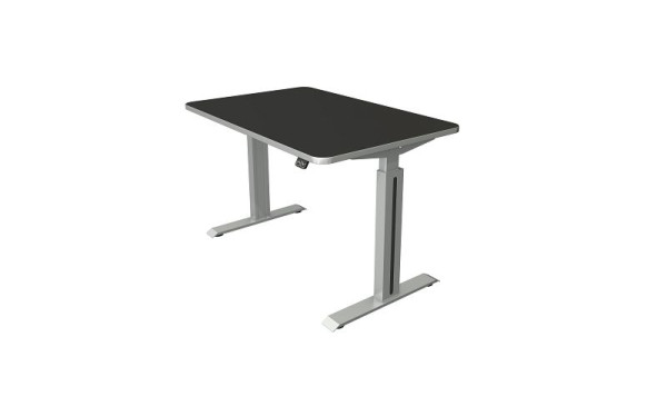 Kerkmann Steh-/Sitztisch B 1200 x T 800 mm, silber, elektrisch höhenverstellbar von 740 - 1230 mm, anthrazit/silber, 10175713