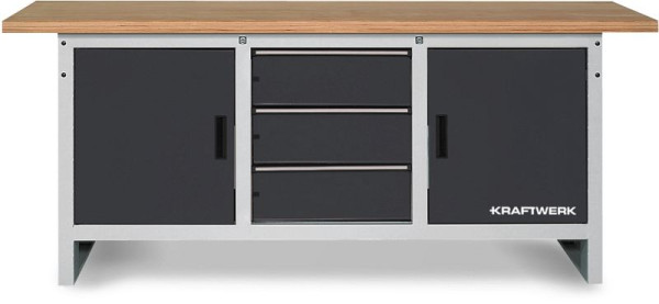 Kraftwerk Werkbank 840x2000x700 mm, 2 Türen, 3 Schubladen, 110.200.002
