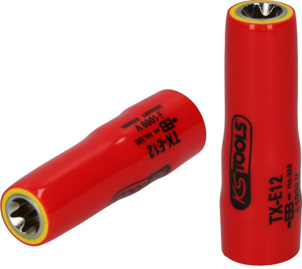 KS Tools 3/8" Torx-E-Stecknuss mit Schutzisolierung, E4, lang, 117.2363