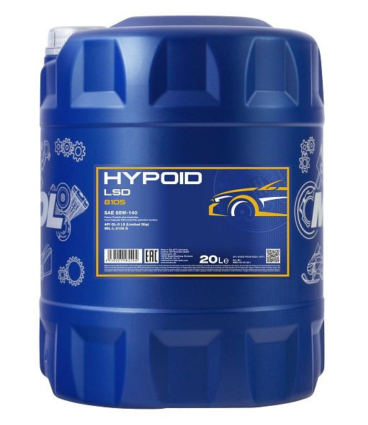 MANNOL Getriebeöl 8105 Hypoid LSD 85W-140 GL-5, VE: 20 l, MN8105-20