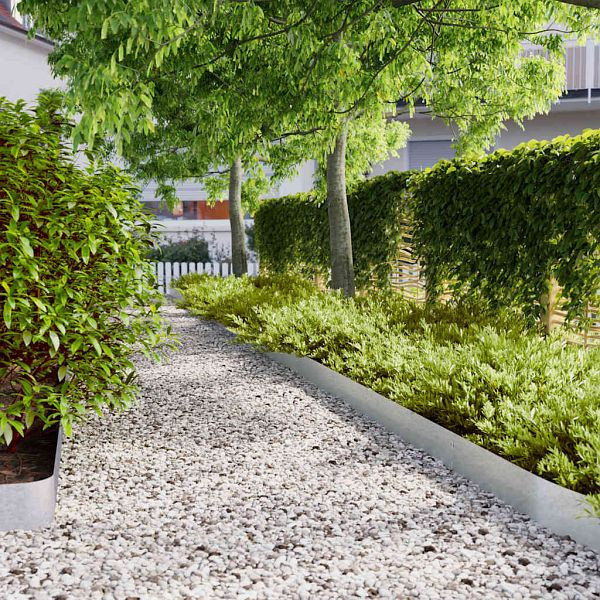 vidaXL Rasenkanten 50 Stk. 15x103 cm Verzinkter Stahl, 860153