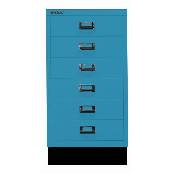 Bisley MultiDrawer™, Inkl. Sockel, DIN A3, 6 Schubladen, 686 azur, L29A36S686