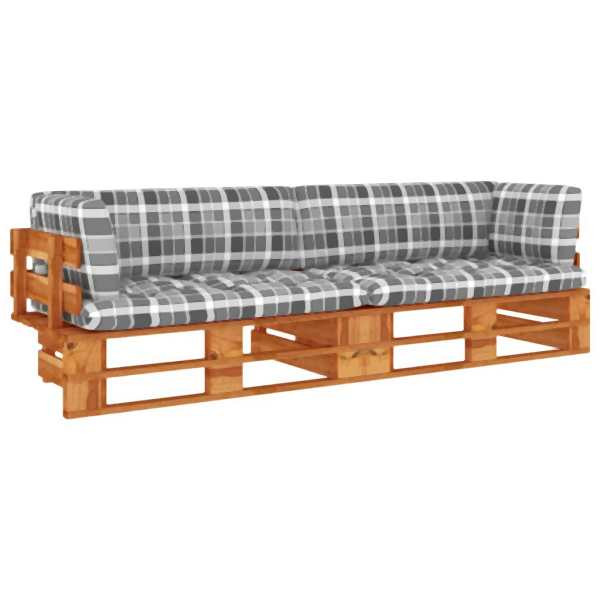 vidaXL 2-Sitzer-Palettensofa Honigbraun Imprägniertes Kiefernholz, 3066674