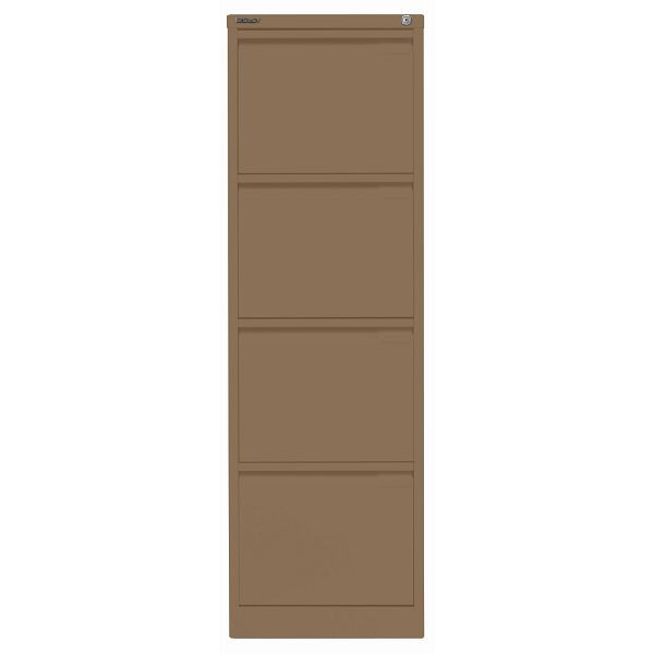 Bisley Hängeregistraturschrank, einbahnig, 4 HR-Schubladen, 668 coffee, 3643668