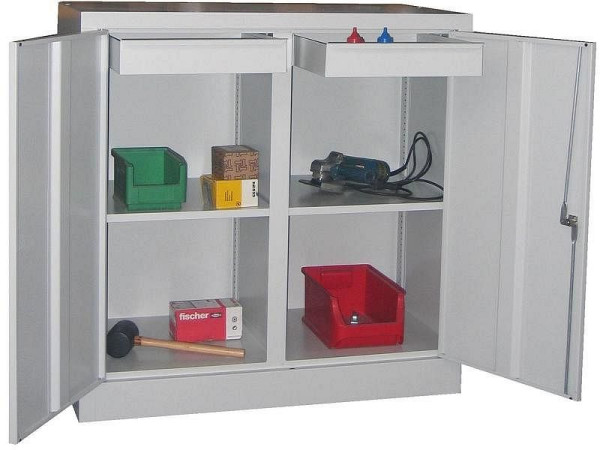 Pavoy Werkzeugschrank 1950/500/1000, gemeinsam verschließbar, 3 Böden verzinkt, 2 Schubladen, 32373-100-007-905510