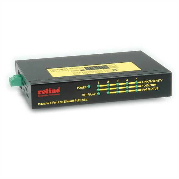 ROLINE PoE+ Fast Ethernet Switch, 5 Ports, 21.13.1171