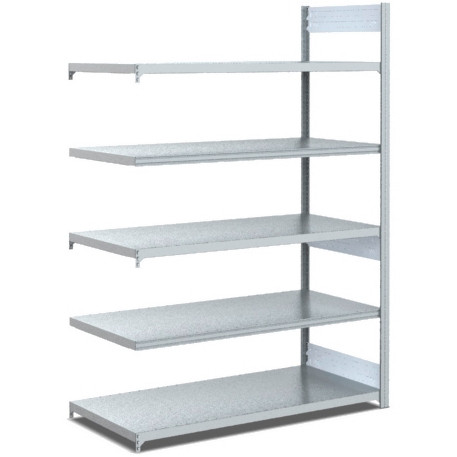 BITO Fachbodenregal zweiseitige Nutzung Anbaufeld 40mm-Boden Set /Archivregal 100kg 1849x996x624 verzinkt, C1241-0001