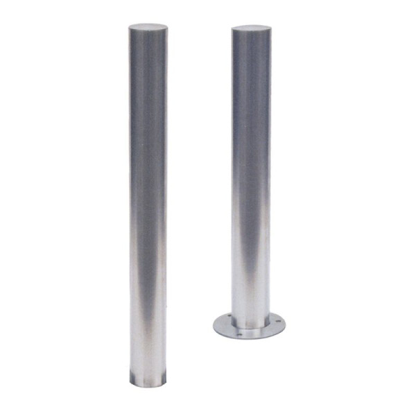 Stein HGS Absperrpfosten -Bollard-, feststehend, zum Aufdübeln, mit Bodenplatte Ø 150mm, 2 Ösen (180°), Durchmesser: Ø 89 mm, 4089p-2