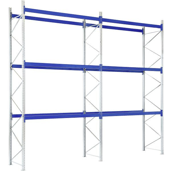 BITO Palettenregal Set /P2 5505/1100/28400 K-Regal 3 Ebenen 800 RAL5010 unmontiert, C0710-0606