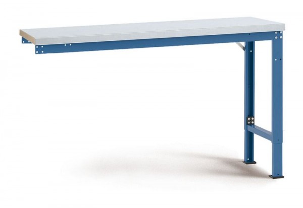 Manuflex Anbauwerkbank PROFI Spezial mit Blechbelagplatte, BxTxH = 1250 x 700 x 740-1040 mm, Graugrün, WP7006.0001