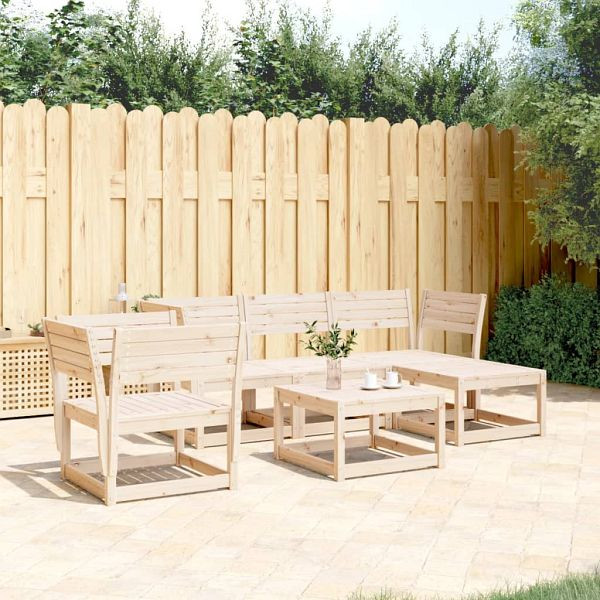 vidaXL 5-teilig Garten-Lounge-Set Massivholz Kiefer, 3216915