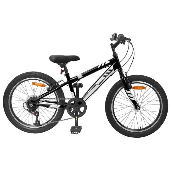 vidaXL Mountainbike 24 Zoll 6-Speed für 8-12 Jahre Schwarz, 42009751
