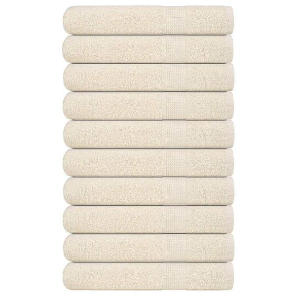 vidaXL Handtücher 10 Stk. Creme 100x200 cm 360 g/m² 100% Baumwolle, 137012