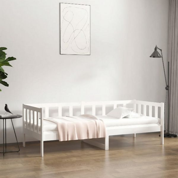 vidaXL Tagesbett ohne Matratze Weiß 80x200 cm Massivholz Kiefer, 814685