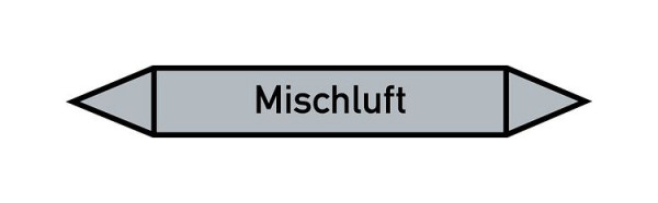 Schilder Klar Rohrleitungskennzeichen Mischluft, 100x15 mm Folie selbstklebend, 101523/60