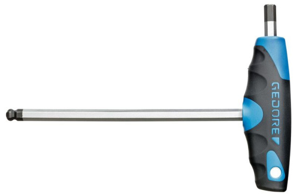 GEDORE Winkelschraubendreher mit 2K-T-Griff für Innensechskantschrauben, 4 mm, 2498626