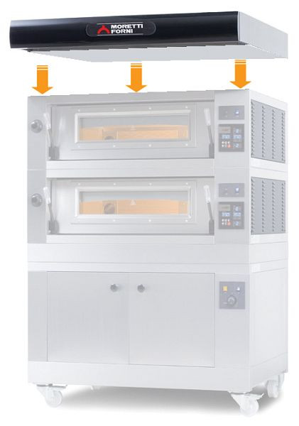 MORETTI Abdeckhaube für AMALFI - D, einmal zwingend erforderliches Montageelement bei 1, 2 oder 3 Backkammern, 493400019450