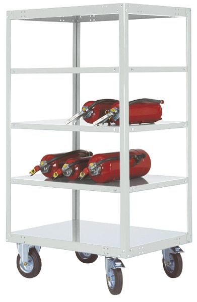 Manuflex Etagenwagen TRANSOMOBIL, mit 500 kg Tragkraft, HxBxT: 1795 x 1000 x 700 mm, lichtgrau, TT4263.7035