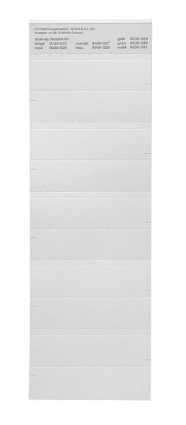 Eichner Beschriftungsschild für die Serie VISIMAP, Weiß, VE: 250 Stück, 9036-00031