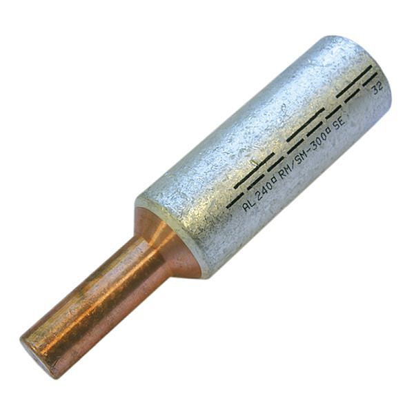 Haupa Al-Pressverbinder mit Cu-Bolzen für zugentlastete Verbindungen 70 mm², 293966