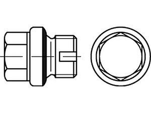 Verschlußschrauben DIN 5586 Stahl BG 1/2 A galvanisch verzinkt, mit aufgeschmolzener =S (50 Stück)