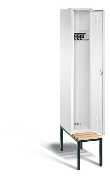 C+P Garderobenschrank Evolo, H2090xB320xT815mm, Farbe: Verkehrsweiß, 48050-10 S10087