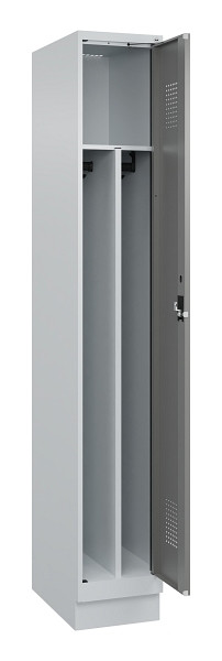 C+P Spind Evolo PLUS, mit Sockel, 1 Abteil, 1950x300x500mm, 7035/0004, Verschluss Zylinderschloss, 049020-10F S10041