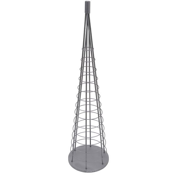 Mendler Deko-Baum HWC-O91, Weihnachtsbaum Schmuckbaum Weihnachtsdeko Christbaum zum Beschmücken, Metall 115cm, silberfarben, 139467