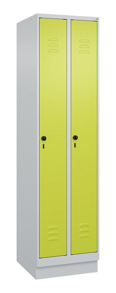 C+P Umkleidespind Classic PLUS, Sockel, 2 Abteile, 1950x500x500mm, 7035/0024, Drehriegel, 080020-29 S10010