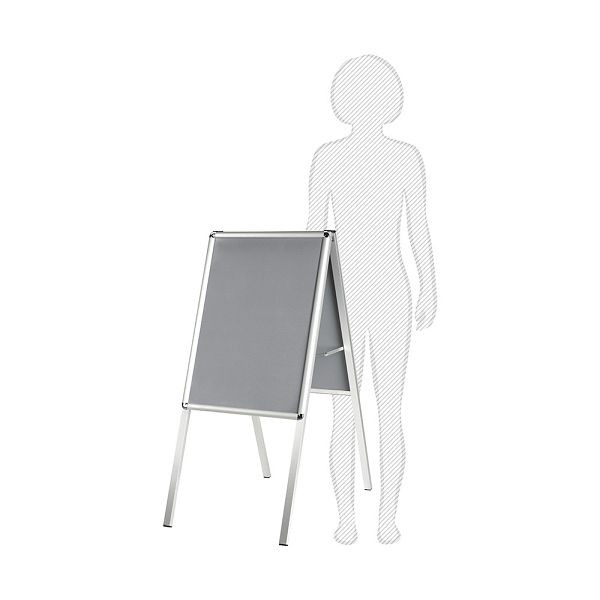 VKF Renzel Kundenstopper / Posterständer / Plakataufsteller, 25 mm Profil, Rondo - 500 x 700 mm, 50.0057.4
