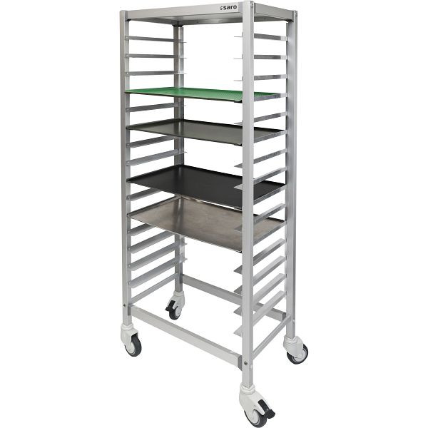 Saro Flatpack Trolley 18x 600x400 mm, Aluminium, 508-2010