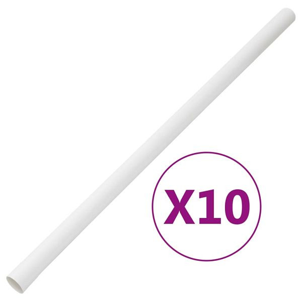 vidaXL Installationsrohre mit Clips Ø30 mm 10 m PVC, 155906