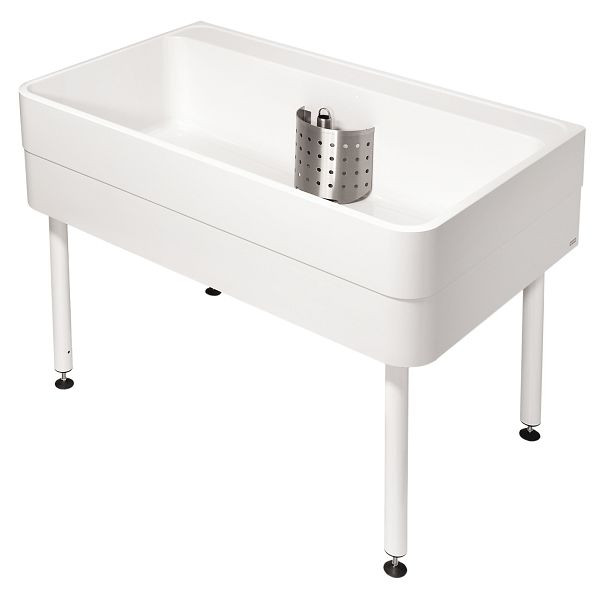 KWC Werkraumbecken, Sirius, Miranit, 1100x800x700 mm, Unterbau, Armaturenbank, Standrohrventil, 2000102720