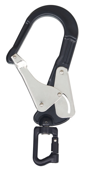 Kratos Karabinerhaken aus Aluminium, Typ Keylock mit Drehwirbel, FA5022760