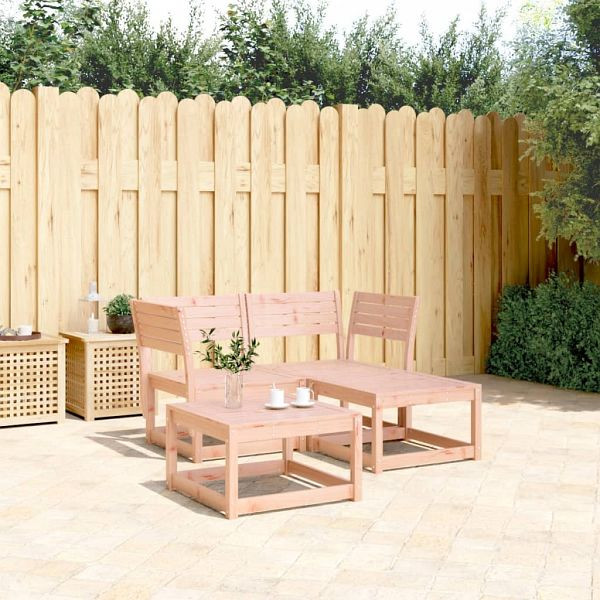 vidaXL 3-teilig Garten-Sofagarnitur Massivholz Douglasie, 3216988