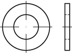 Scheiben ISO 7089 A 2 200 HV 52 (56 x 98 x 8 ) VE=S