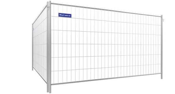 Schake Mobil-Bauzaun verzinkt Typ Standard Pro Maße: 2,00 x 3,50m, Maschenweite 100/260 mit Haken und Ösen, 3B2035PROH
