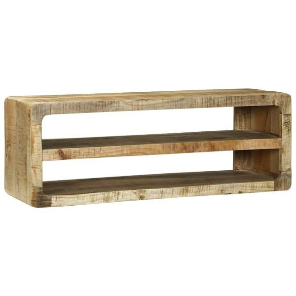 vidaXL TV-Schrank Mit Regal Braun 100 x 32 x 36 cm Massivholz Mango, 4104545