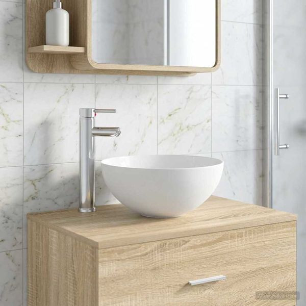 vidaXL Waschbecken fürs Badezimmer Chrom 35,5 x 35,5 x 14,5 cm Metall, 890244