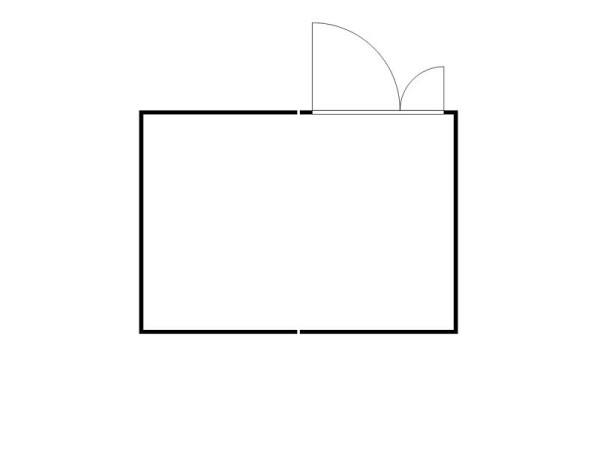 FLADAFI Materialcontainer-Kombination, IC Pro 1340, isoliert, Holzfußboden, Doppelflügeltür (asymmetrisch) auf der 4 m Seite, F2222300204