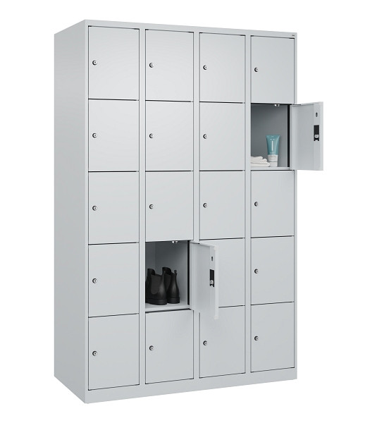 C+P Schließfachschrank Evolo PLUS, 20 Fächer, 1850x1200x500mm, 7035/7035, 049000-405 S10013