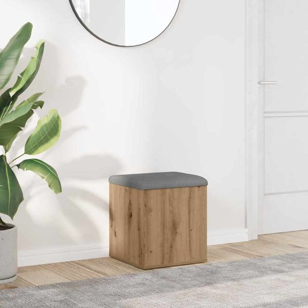 vidaXL Sitzbank mit Stauraum Artisan-Eiche 42x42x45 cm Holzwerkstoff, 857614