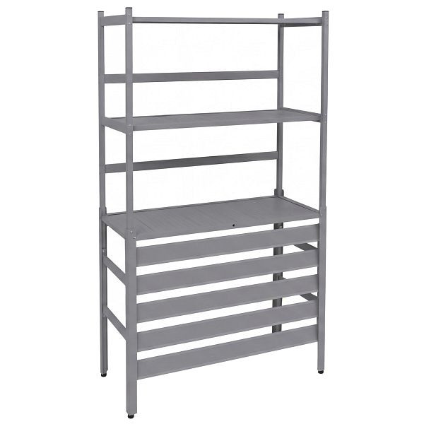 Mendler Aluminium Verkleidung für Klimaanlage/Wärmetauscher HWC-P95, Abdeckung Schutzgitter Regal 163x90x38cm, grau, 120566