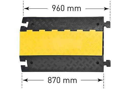 DENIOS Kabelbrücke mit 3 Kabelkanälen, für bis zu 12 t Achslast, 248348