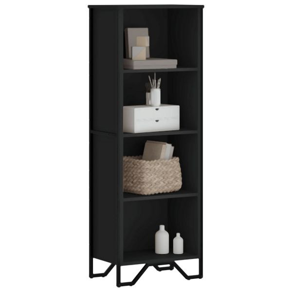 vidaXL Bücherregal Schwarz 50x31x137,5 cm Holzwerkstoff, 848609
