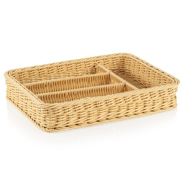 WAS Besteckkorb Systemkorb / Besteckkorb hellbeige, 40 x 30 x 6,5 cm, 5078340