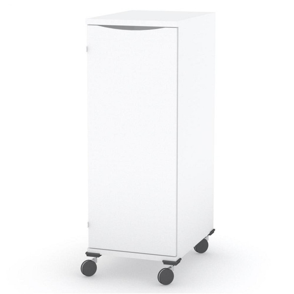 Deskin rollbarer Hochcontainer MODUL, Dekor weiß, B 435 x H 1205 x T 600 mm, 331273